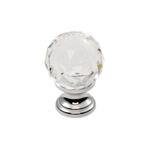 Clear Faceted Knob
