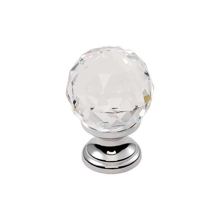 Clear Faceted Knob
