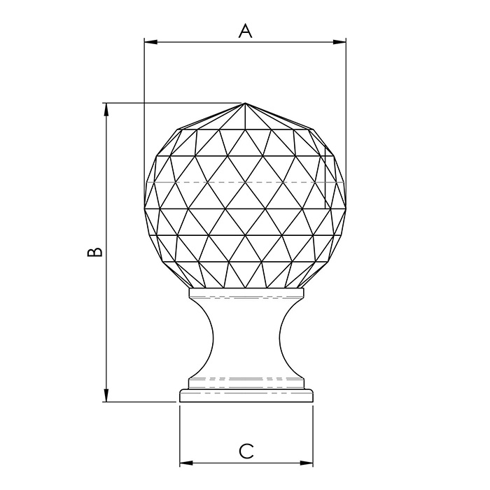 Clear Faceted Knob - Image 2